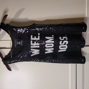 Fun! Women's sequined tank top from Paradiso, size XL